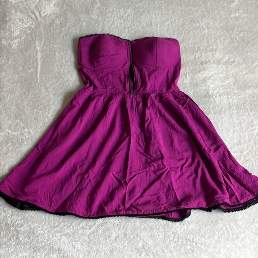 Strapless Magenta Dress